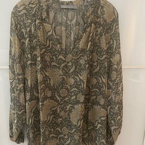 Vince boho silk blouse